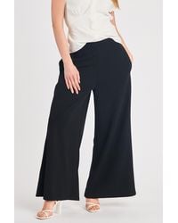French Connection - Wide Leg Crepe Trousers - Lyst
