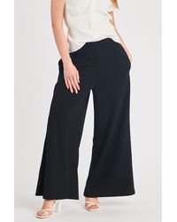 French Connection - Wide Leg Crepe Trousers - Lyst