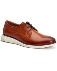 Base London - Wing Leather Burnt Derby Shoes - Lyst