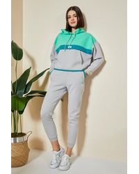 TOMMY LIFE - Color-Blocked Hooded Sweatshirt And Pants Set - Lyst