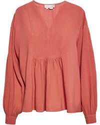 Usha - Bluse Damen Rostorange - Lyst