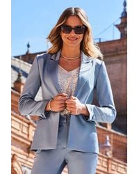 Sosandar - Soft Premium Satin Tuxedo Blazer - Lyst