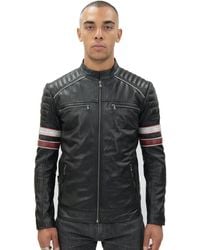 Infinity Leather - Quilted Racing Jacket-Madrid - Lyst
