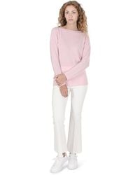 Crown of Edinburgh Cashmere - Kroon Van Edinburgh Kasjmier Trui Met Ronde Hals | 100% Kasjmier | Zacht Comfortabel Ademend | Roze - Lyst