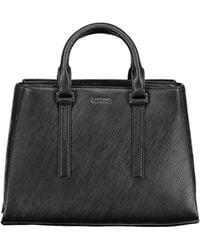 Calvin Klein - Damen Schwarze Polyester-Handtasche - Lyst