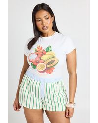 Boohoo - Plus Contrast Waist Boxer Shorts - Lyst