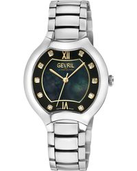 Gevril - Lugano Swiss Diamond Watch, Mop Dial,316L Stainless Steel Case, 316L Bracelet - Lyst