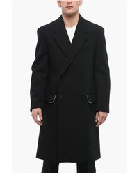 Off-White c/o Virgil Abloh - Double-Breasted Zip Around Virgin Wool Coat - Lyst
