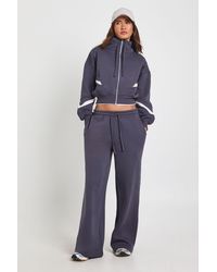 Boohoo - Funnel Neck Contrast Panel Sweatshirt Tracksuit - Lyst