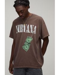 BoohooMAN - Oversized Nirvana Acid Wash License Print T-Shirt - Lyst