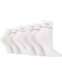 Wildfeet - 6 Pairs Ladies Lounge Turn Cuff Socks - Lyst