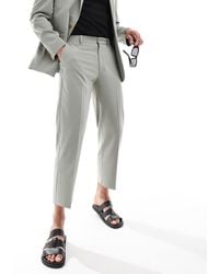 ASOS - Straight Crop Suit Trousers - Lyst