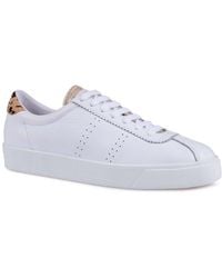 Superga - Ladies 2843 Sport Club S Leather Calf Hair Trainers /Light) - Lyst