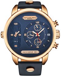 Stuhrling - Global Gmt 4052 Japanese Quartz 52Mm - Lyst