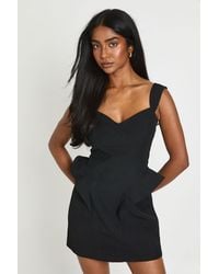 Boohoo - Structured Corset Detail Mini Dress - Lyst