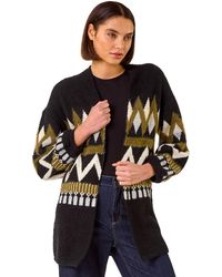 Roman - Aztec Jacquard Knit Cardigan - Lyst