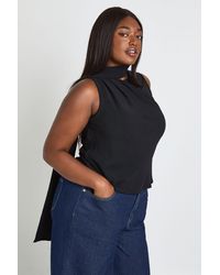 Boohoo - Plus Wrap Over Scarf Top - Lyst