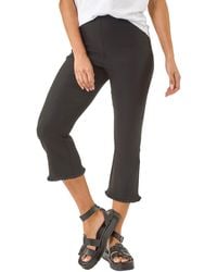 Roman - Trim Flared Cropped Stretch Trousers - Lyst