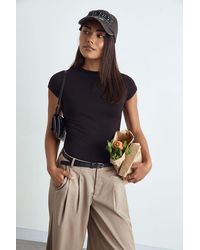 Boohoo - Basic Short Sleeve Longline Fitted Top - Lyst