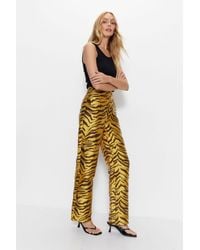 Warehouse - Premium Jacquard Zebra Print Trousers - Lyst