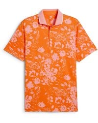 PUMA - Mattr Rose Short Sleeve Performance Polo Shirt - Lyst