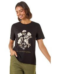Roman - Floral Placement Short Sleeve T-Shirt - Lyst