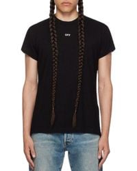 Off-White c/o Virgil Abloh - Off Stamp Rib Basic T-shirt Zwart Wit - Lyst