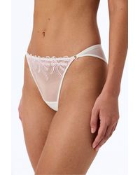 Penti - Distressed Embroidered Bow Pattern Brazilian Briefs - Lyst