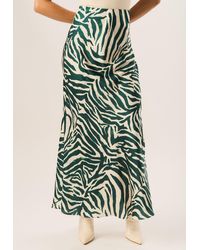 Gini London - Zebra Bias Maxi Skirt - Lyst