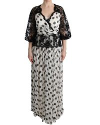 Dolce & Gabbana - Polka Dotted Floral Dress - Lyst