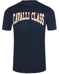 Roberto Cavalli - Varsity Logo T-Shirt Cotton - Lyst