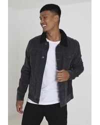 Brave Soul - 'Prestwich' Borg Collar Cord Jacket - Lyst