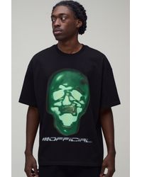 BoohooMAN - Afterlight Skeleton Printed Short Sleeve T-Shirt - Lyst