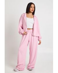 Boohoo - Washed Distressed Hem Straight Leg Tracksuit - Lyst