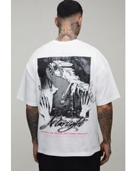 BoohooMAN - Tall Afterlight Skull Print Oversized Short Sleeve T-Shirt - Lyst