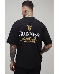 BoohooMAN - Tall Oversized Extended Neck Guinness License Printed T-Shirt Cotton - Lyst