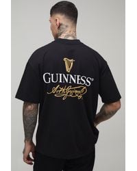 BoohooMAN - Tall Oversized Extended Neck Guinness License Printed T-Shirt Cotton - Lyst
