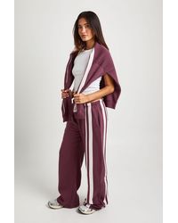 Boohoo - Stripe Detail Straight Leg Jogger - Lyst