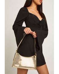 Boohoo - Metallic Mirrored Shoulder Bag - Lyst