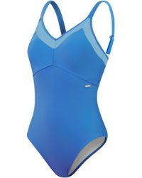 Speedo - Shaping Mesh Detail Swimsuit - Lyst