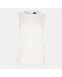 BOSS - Jewel Neck Sleeveless Regular Fit Blouse - Lyst