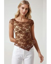 Hiccup - Floral Lace Crop Top Pika Collection - Lyst