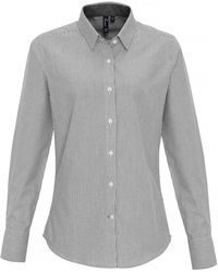 PREMIER - Striped Oxford Long Sleeve Shirt - Lyst