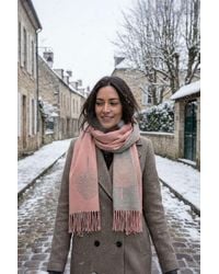 SVNX - Tree Print Cashmere Blend Scarf With Tassels - Lyst
