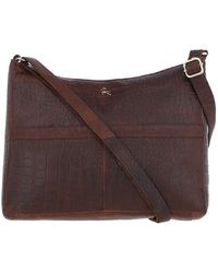Ashwood Leather - 'Simonetta' Croc Print Real Shoulder Bag - Lyst