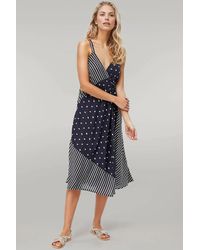 Monsoon - Spot Wrap Dress Cotton - Lyst