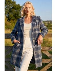 Roman - Petite Check Coat - Lyst