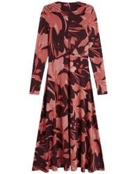 Ted Baker - Starlah Slinky Jersey Printed Dark Midi Dress - Lyst