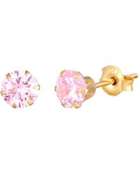 The Jewellery Stockroom - 9Ct 3Mm Cubic Zirconia Stud Earrings - Lyst