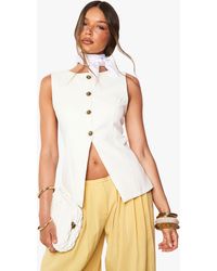 Boohoo - Sunshine Trim Fitted Waistcoat - Lyst